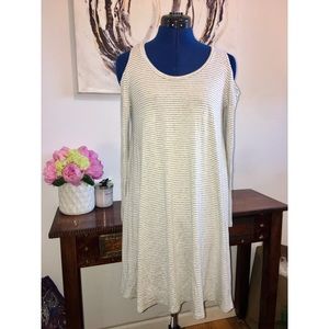 Vanity Room Cold Shoulder Knit Swing Dress